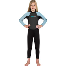 Aqua Blue 3mm Girl's Full Wets Picture