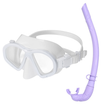 Blue Reef Static Purple Freediving Mask & Snorkel Set
