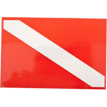 Dive Flag Sticker, 5.5" x 7" ( Picture