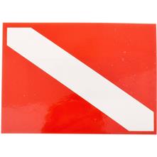 4 Diving red flag stickers Gas Scuba Cylinder Decals Diving Bottle Tank warning 