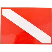 4 Diving red flag stickers Gas Scuba Cylinder Decals Diving Bottle Tank warning 
