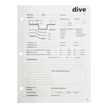 PADI Adventure Log Refill Page Picture