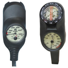 Triple Gauges For Scuba Diving: Air, Depth, Pressure | Scuba