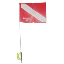 Aqua Small Dive Flag Attaches Picture