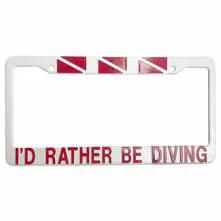 I'd Rather Be Diving" License  Picture