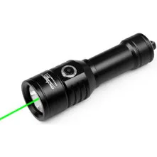 OrcaTorch D570-GL 2.0 1500 Lumens Dive Light and Green Laser D570-GL-B
