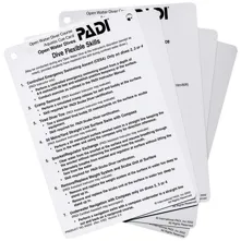 PADI Open Water Aquatic Cue Cards (Set of 5)