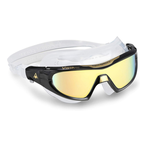 Aqua Sphere Vista Pro Swimming Goggles Gold Titanium Mirrored Item# 30789