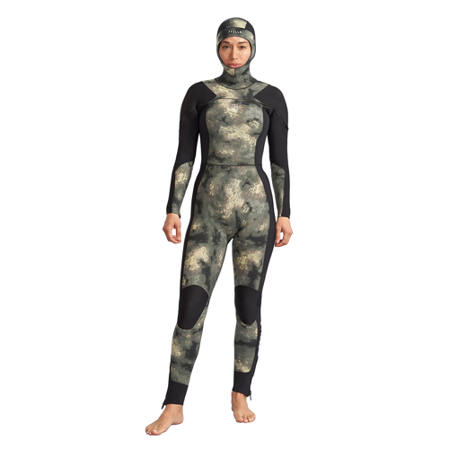 7TILL8 5mm Custom Women's U-Zip Hooded Full Wetsuit