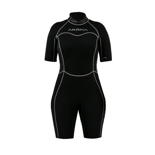 Akona 2.5mm Classic Line Women's Shorty Wetsuit Grey 11/12