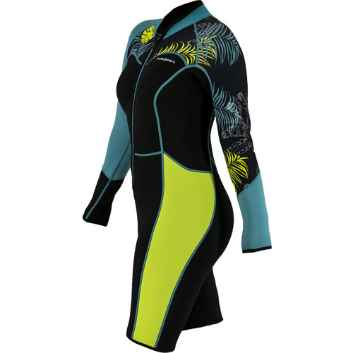 Akona 3/2mm Tropic Women's Front Zip Long Sleeve Shorty