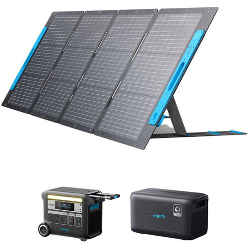 Anker SOLIX F2000 2400W 2048Wh Power Station w/Solar Panel & Expansion Battery
