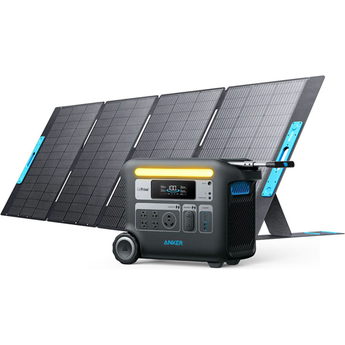 Anker SOLIX F2000 2400W 2048Wh Portable Power Station with 400W Solar Panel