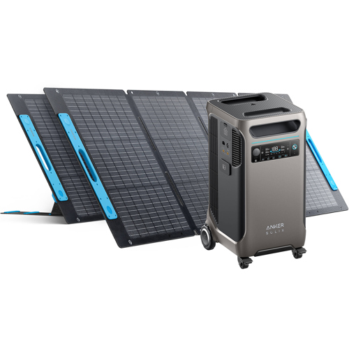 Anker SOLIX F3800 3840Wh 6000W Portable Power Station with 2x 200W Solar Panel