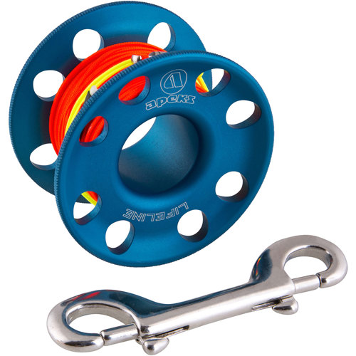 Compact Scuba Diving Finger Spool Reel Water Sports Guide Line Spool Black 