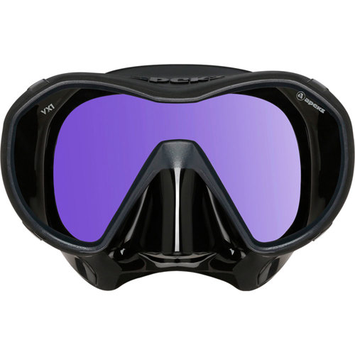 USED Apeks VX1 Dive Mask Black Frame, UV Lens Item# 31012