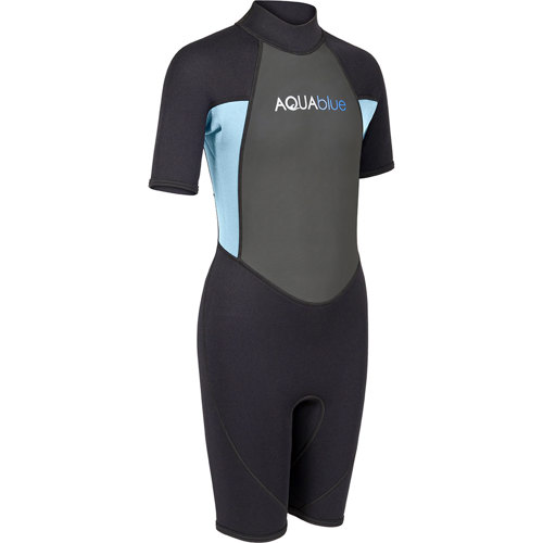 Aqua Blue 3mm Girl's Springsuit Wetsuit - Scuba