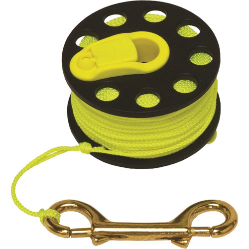 Innovative Scuba Finger Spool with Hand Winder, Yellow