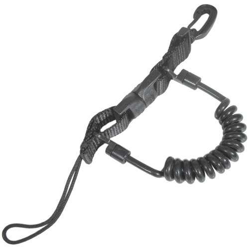 Magna-Clip with Coil Lanyard & Black Clip