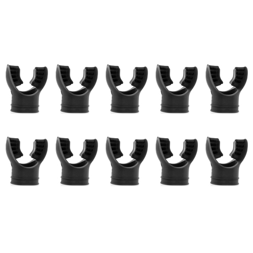 Ultra Black Silicone Mouthpiece 10-Pack Black