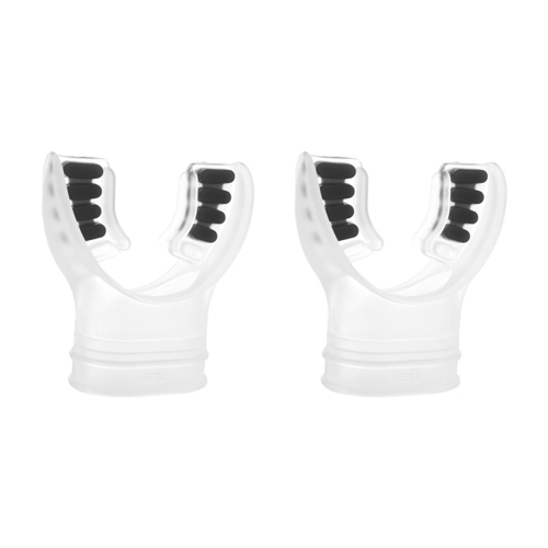 Ultra Clear Silicone Mouthpiece 2-Pack Black