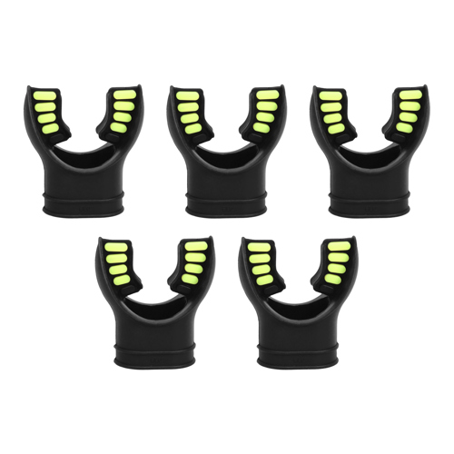 Ultra Black Silicone Mouthpiece 5-Pack Yellow