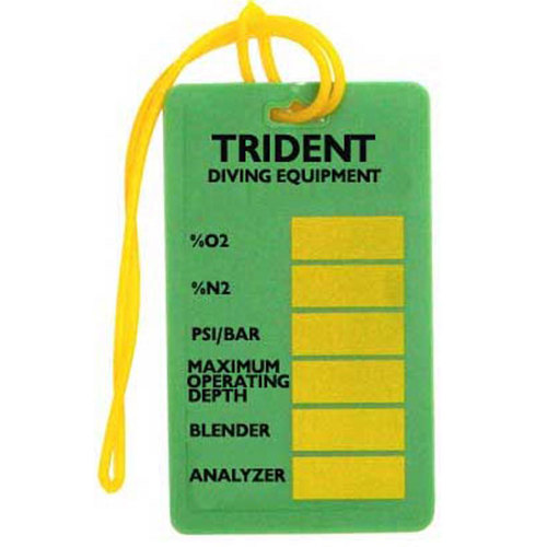 Trident Nitrox Tank Contents Tag