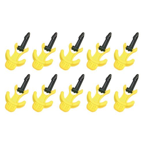 Innovative Scuba Plastic Octo-Plug Octopus Holder 10-Pack Yellow