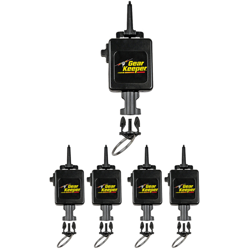 Gear Keeper Scuba Console Snap Clip Locking Retractor 5-Pack