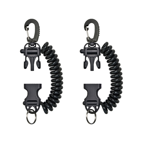 Innovative Scuba Smart Coil Lanyard 2-Pack Black