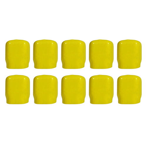 Tank Yoke Style Valve Cover 10-Pack Yellow