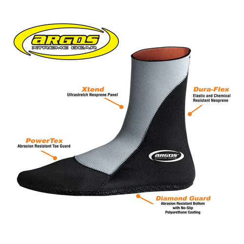 Argos Spear Fishing Stealth 4mm High Top Booties