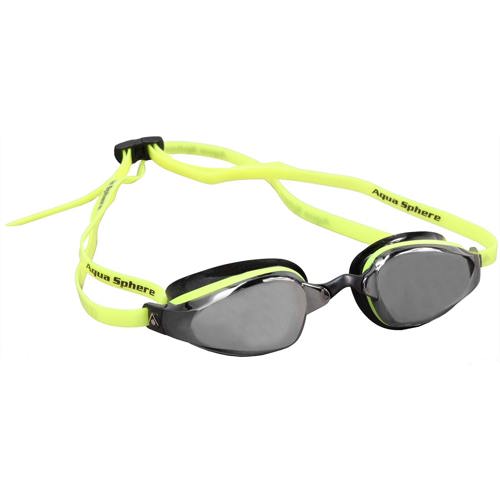 Aqua Sphere K180 Goggles Mirrored Lens, Yellow/Black 173520 Scuba