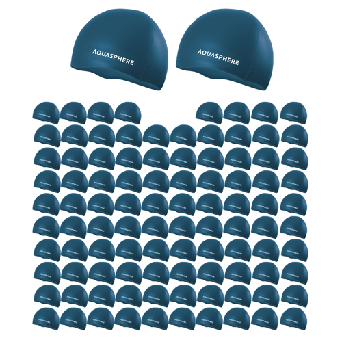 Aqua Sphere Plain Silicone Swimming Cap Dark Green/White 100-Pack