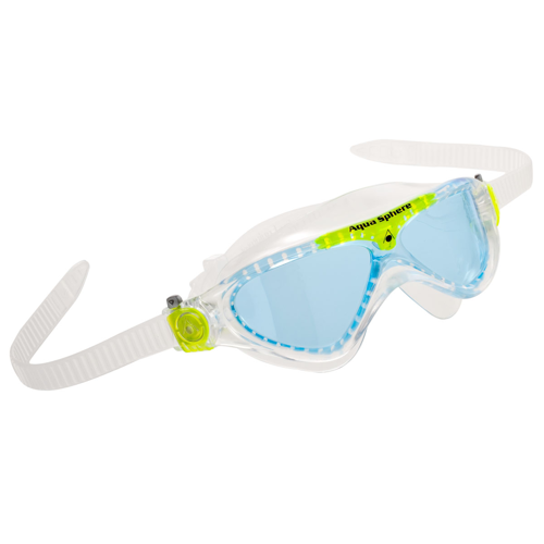 Aqua Sphere Vista Jr. Kid's Swim Goggles, Blue Lens, Pink/White