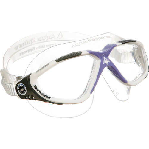 Aqua Sphere Vista Ladies Mask, Clear Lens White/Gray/Lavender