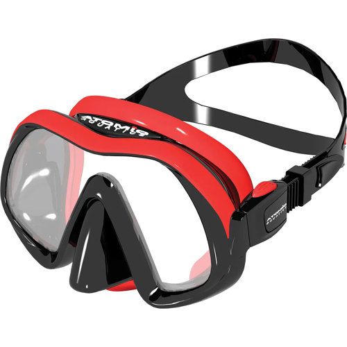 Atomic Aquatics Venom Frameless Mask, Black Skirt Black/Red