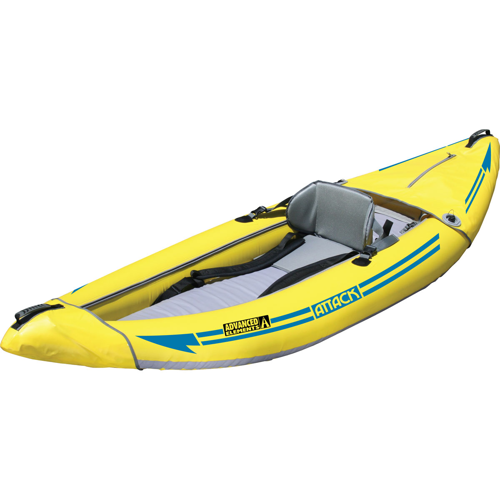 Advanced Elements Attack Whitewater Kayak, Yellow/Gray AE1050Y