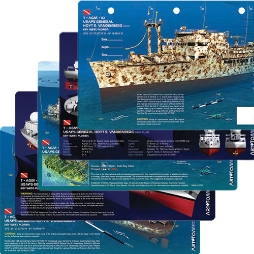 3D HMCS Mackenzie Victoria, BC Waterproof Dive Site Card LB1194M