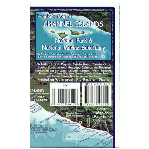 Franko Maps Channel Islands Folded Map B402