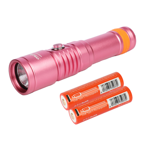 OrcaTorch D710 3000 Lumens Dive Light with 2 Batteries