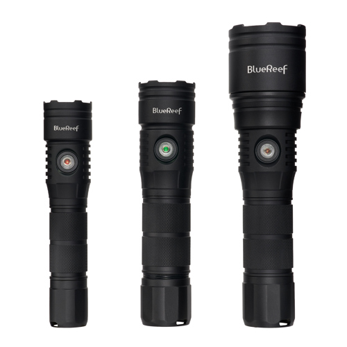 2000 lumens divers flashlight waterproof rechargeable Divevolk SL20 Underwater Video Light Strobe and Signal modes all controlled with a single button with a built in power indicator light Blue Reef 2000 Lumens Dive