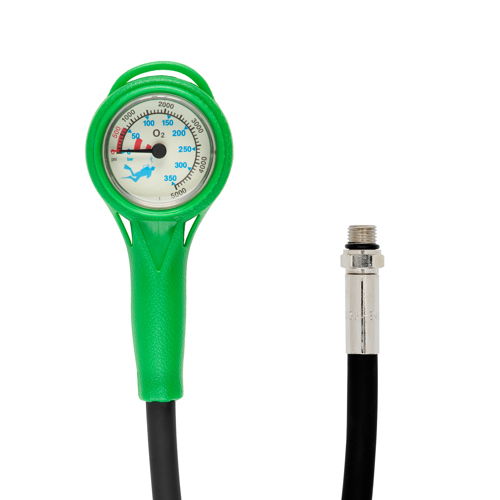 Blue Reef 2K LINE SPG Oxygen/Nitrox Pressure Gauge with Hose