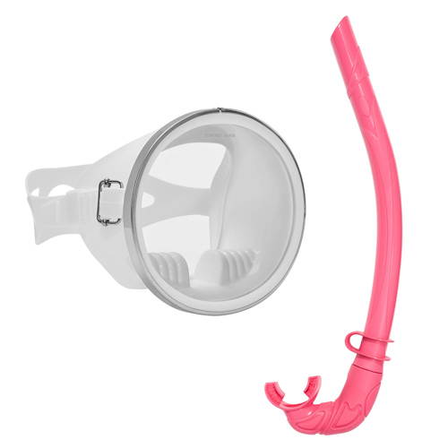 Blue Reef Stern Oval Rose Freediving Mask & Snorkel Set