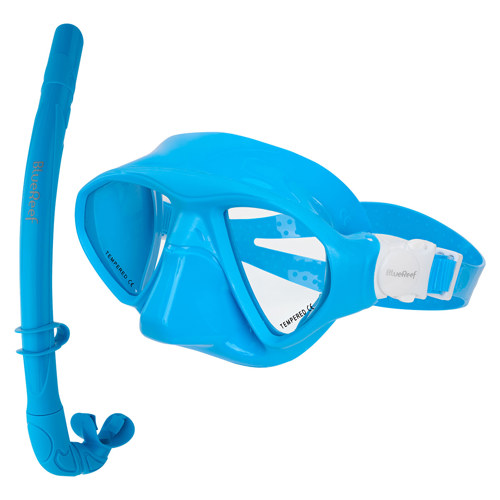 Blue Reef Static S Freediving Mask & Snorkel Set Blue