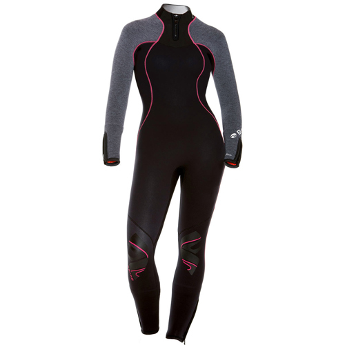 Bare 7mm Nixie Ultra Women's Full Wetsuit Black/Gray/Pink 14 Open Box