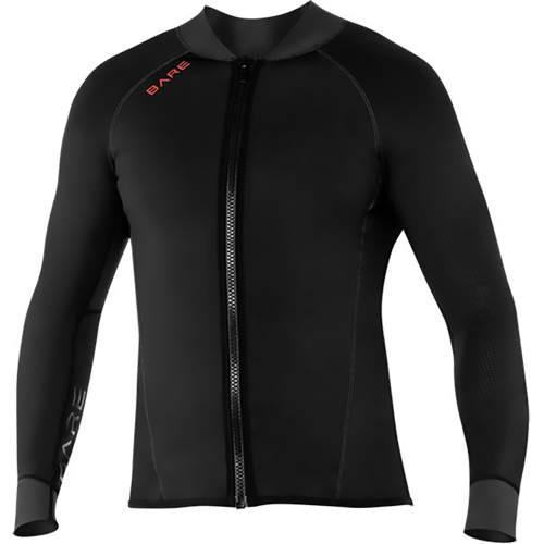 Bare ExoWear Front Zipper Jacket for Men, Black Small Open Box