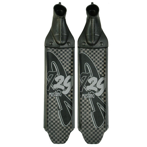 C4 Mustang 729 Full Freediving Fins, Hard Blade