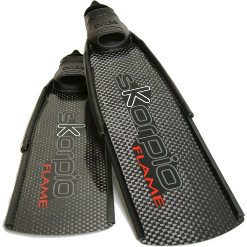 C4 Skorpio Flame Free Diving Fins Scuba