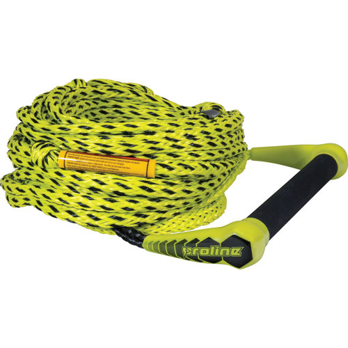 Connelly Sport Package 75' (22.86m) Rope with Recreational Handle, 5 Section Air Mainline, Black/Yellow